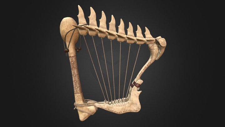 Ceremonial Bone Lyre 3D Model