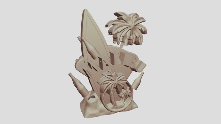 Malibu Stand Remodeled Exploded View 3D Model