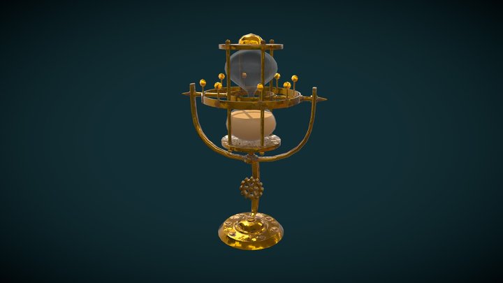 Steampunk Hourglass - Game Ready 3D Model