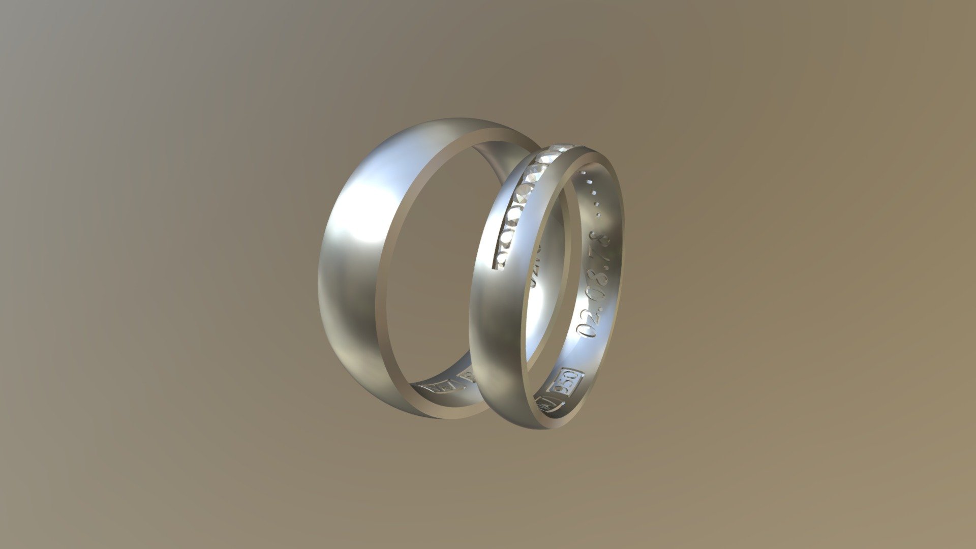 Astrid and Lars Rings With Stamps