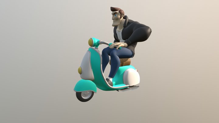 Terry the Biker 3D Model