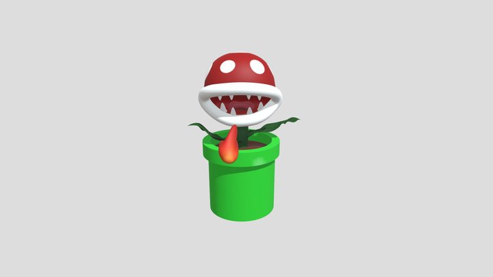 Mario Piranha Plant Created on Nomad Sculpt 3D Model