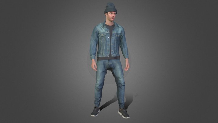 Man in Autumn Outfit 7 - Rigged 3D Model