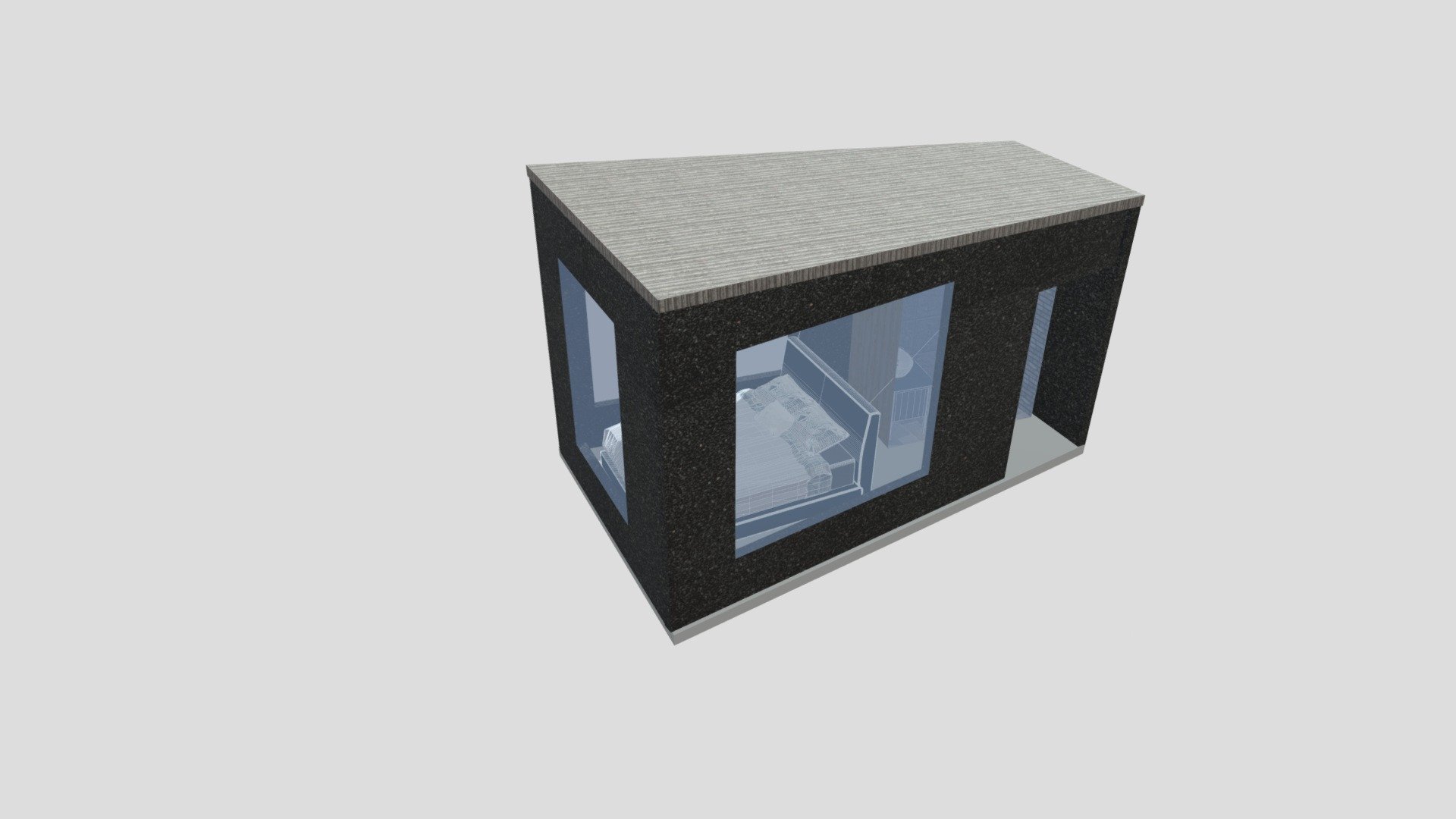 Minihytte — Sketchfab embed 3D viewer