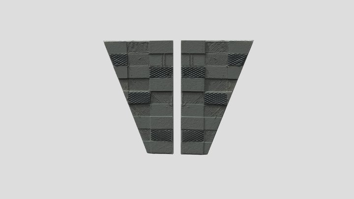 Grey Mesh 3D Scan (Mirrored) 3D Model