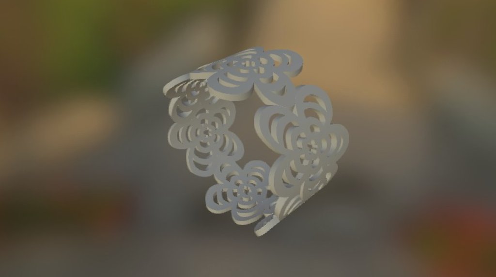 Bracelet Flower, Ready To Print