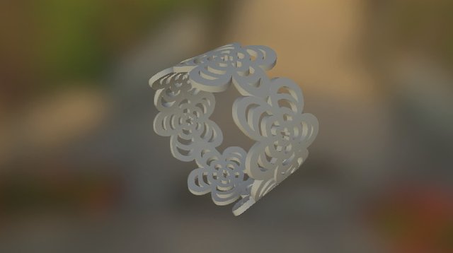 Bracelet Flower, Ready To Print 3D Model