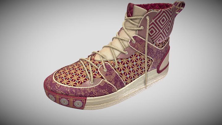 The Great Shoecase - Indian Bridal Sneaker 3D Model
