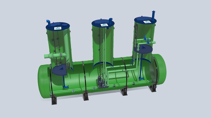 КНС горизонтальная 3D Model