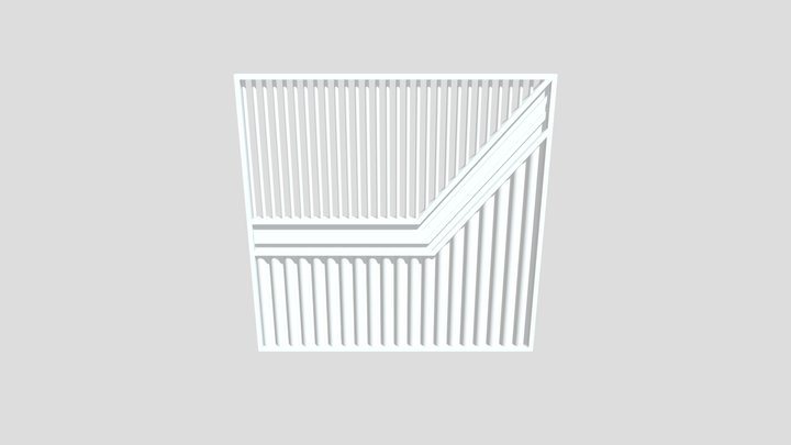 Portão Buzios com Ripado 3D Model