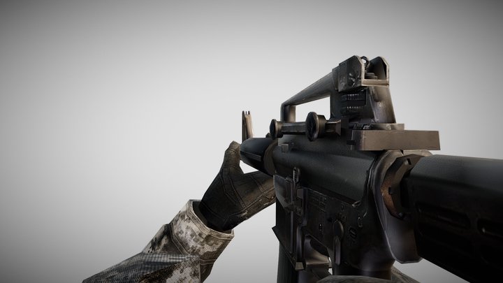 Modern firearms - M16 3D Model