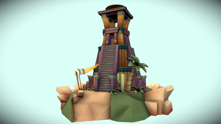 Aztec Watchtower - DAE Villages 3D Model