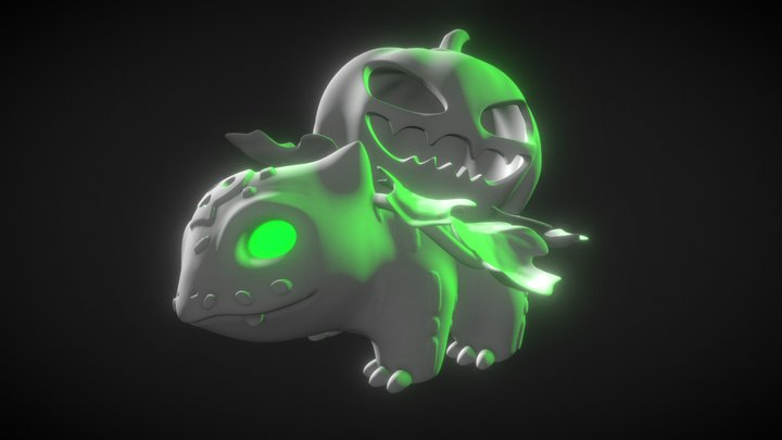 Halloween Bulbasaur 3D Model