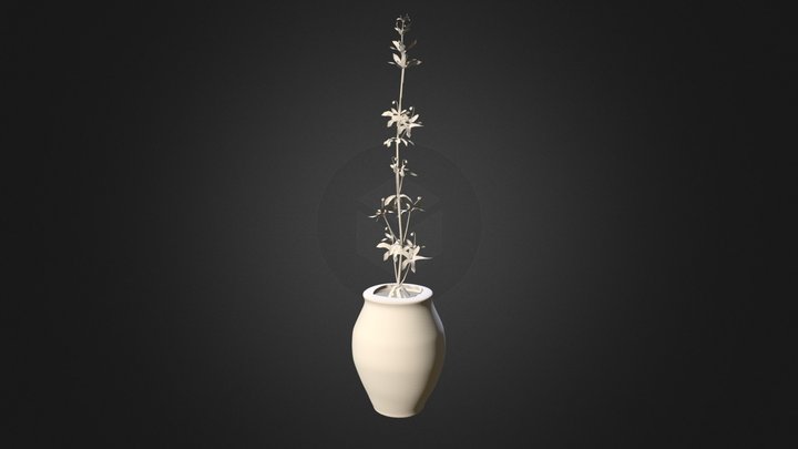 Vase with plant 3D Model