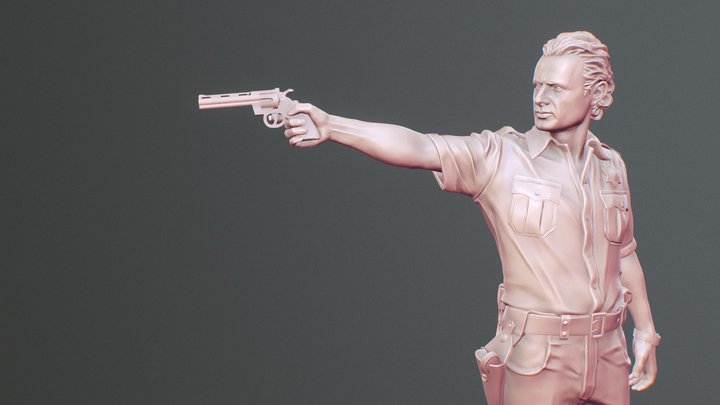Rick Grimes - Miniature - Fanart 3D Model