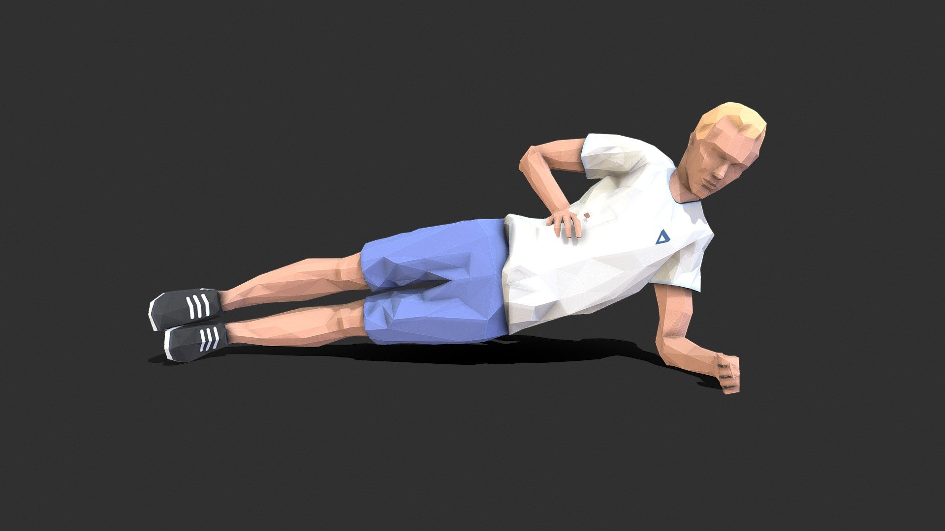 Side plank up&down Exercise - Buy Royalty Free 3D model by ...