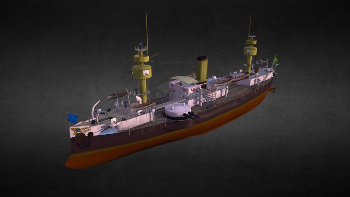 Battleship Aquidaba 3D Model