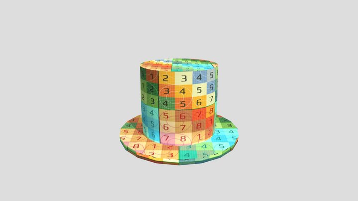Simple Object 9 Top Hat UV 3D Model