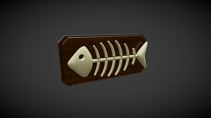 Fish Bone Wall Decoration 3D Model