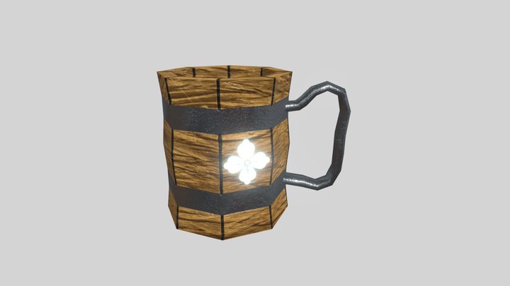 WoodenMug 3D Model