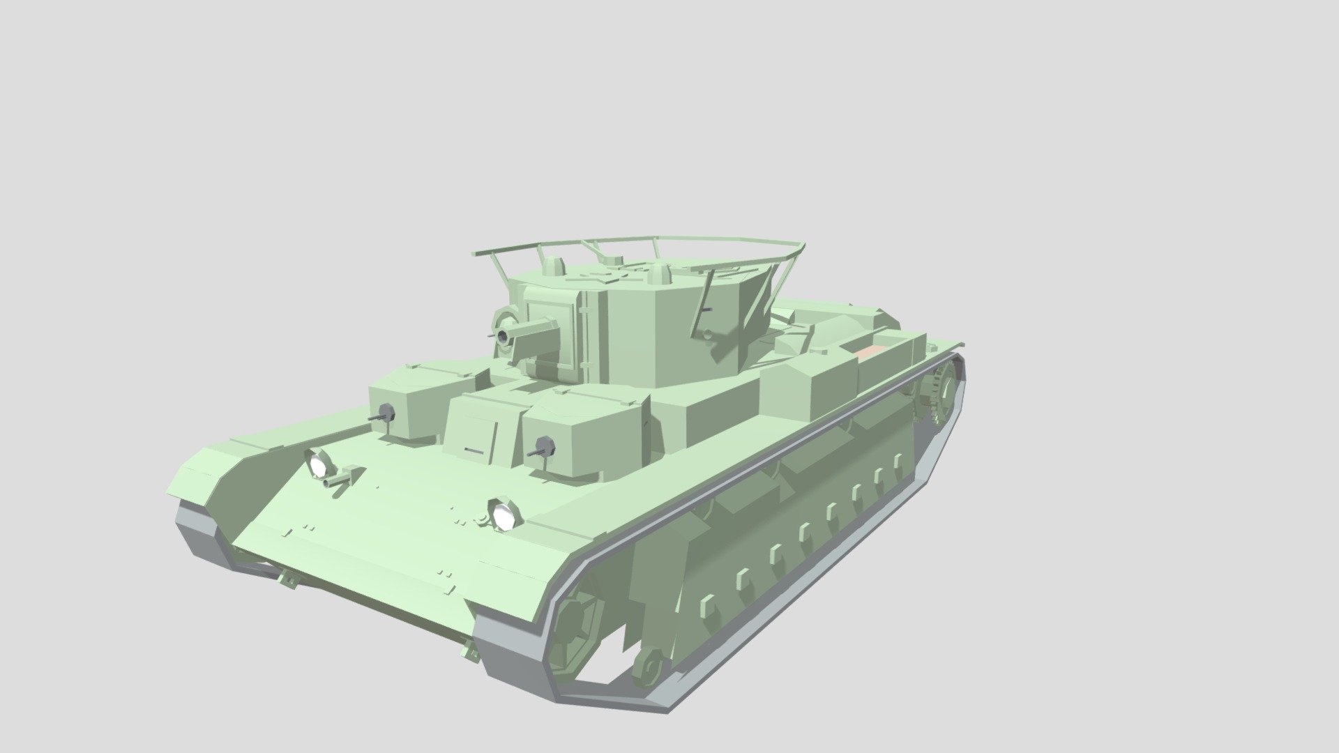 Low-poly Т-28 Soviet Tank