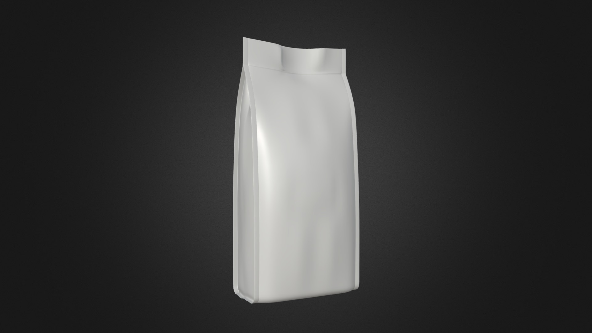 3D model pet pouch bag - This is a 3D model of the pet pouch bag. The 3D model is about a white shirt on a black background.
