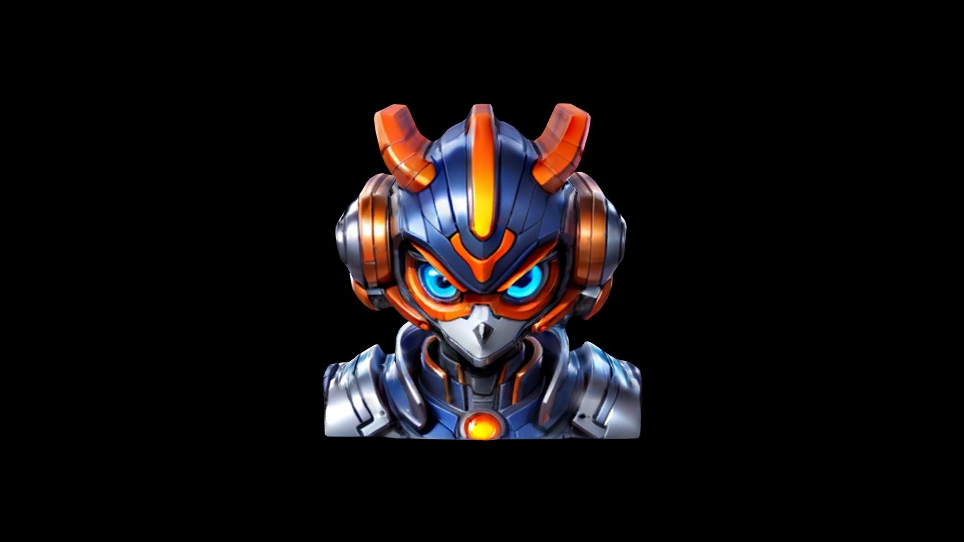 The image features an orange and blue robot with - Download Free 3D ...