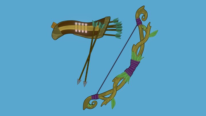 fantasy bow - LeafBow 3D Model
