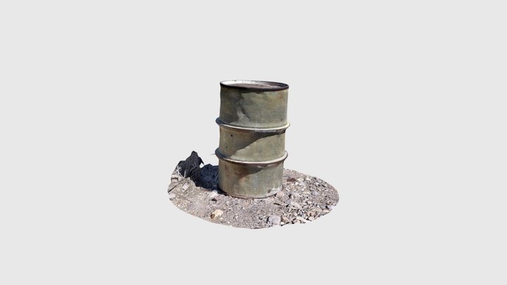Standard Oil Drum - Rhyolite NV 3D Model