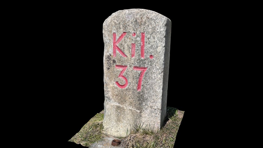 Milestone Oberalppass Km 37 von Altdorf
