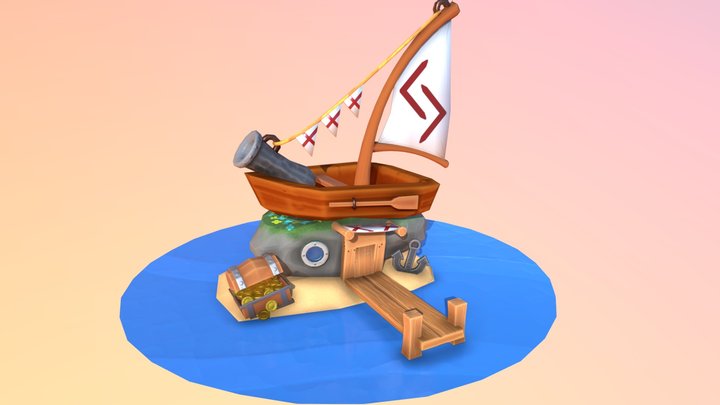 Lost boathouse 3D Model