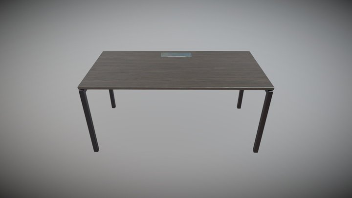 Office Table 1600x800 mm Nova U dark 3D Model