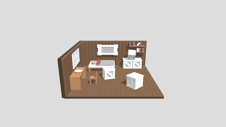 Hotel room in the second floor for guests 3D Model