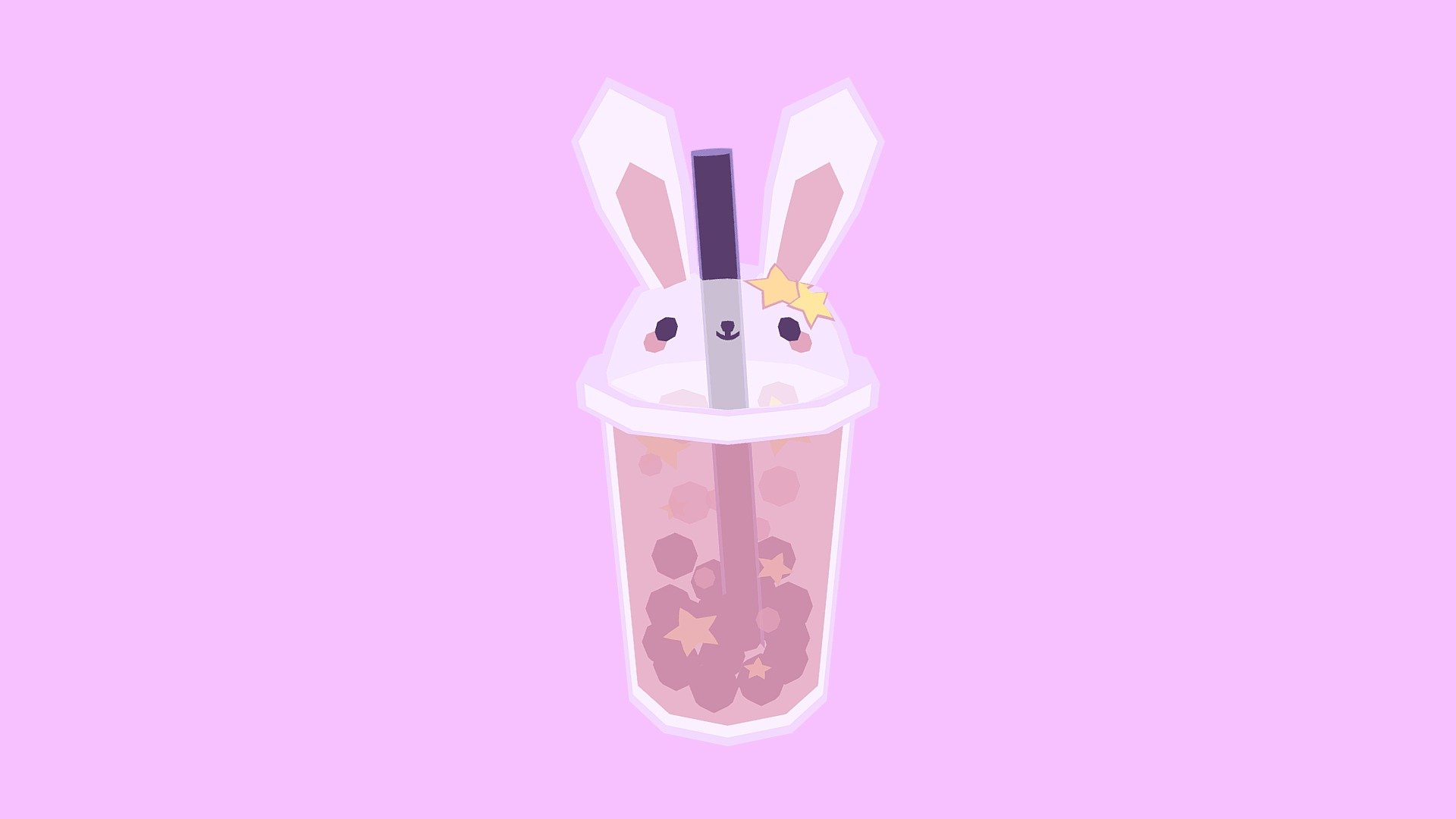 Bunny Boba Tea - 3D model by trini [3aab185] - Sketchfab