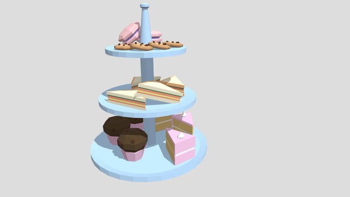 Cake Stand for Afternoon Tea 3D Model