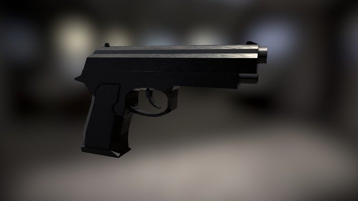 Pistol [LowPoly] 3D Model