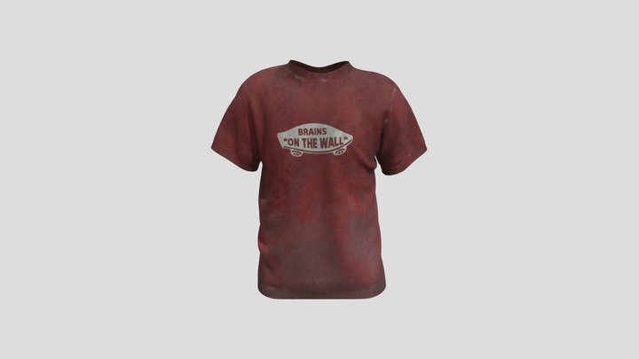 Red Skate T-shirt 3D Model