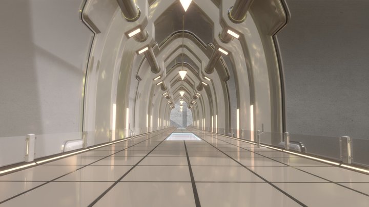 SciFi-Corridor (Sky Palace) 3D Model