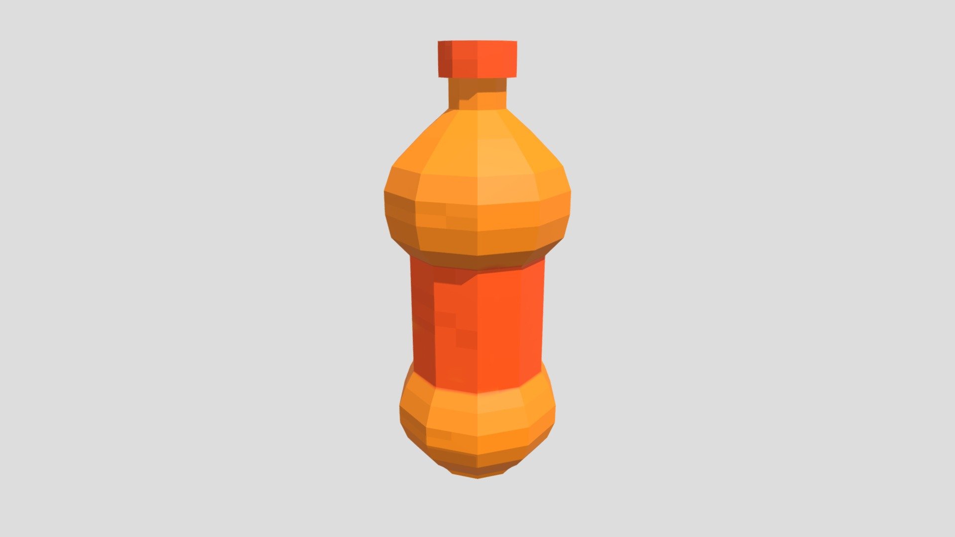 Orange Bottle Low Poly — Sketchfab embed 3D viewer
