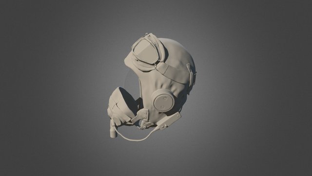 Pilot helmet 3D Model