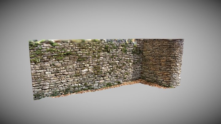 Stone Wall 3D Model