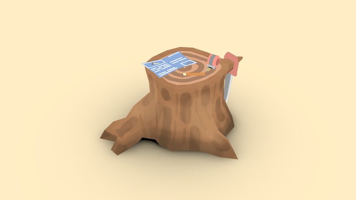 Stump Workbench 3D Model