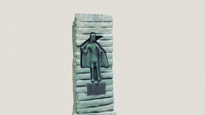Statua Commemorativa Bronzetto Sardo 3D Model