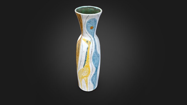 Váza (zsiráffal) 3D Model