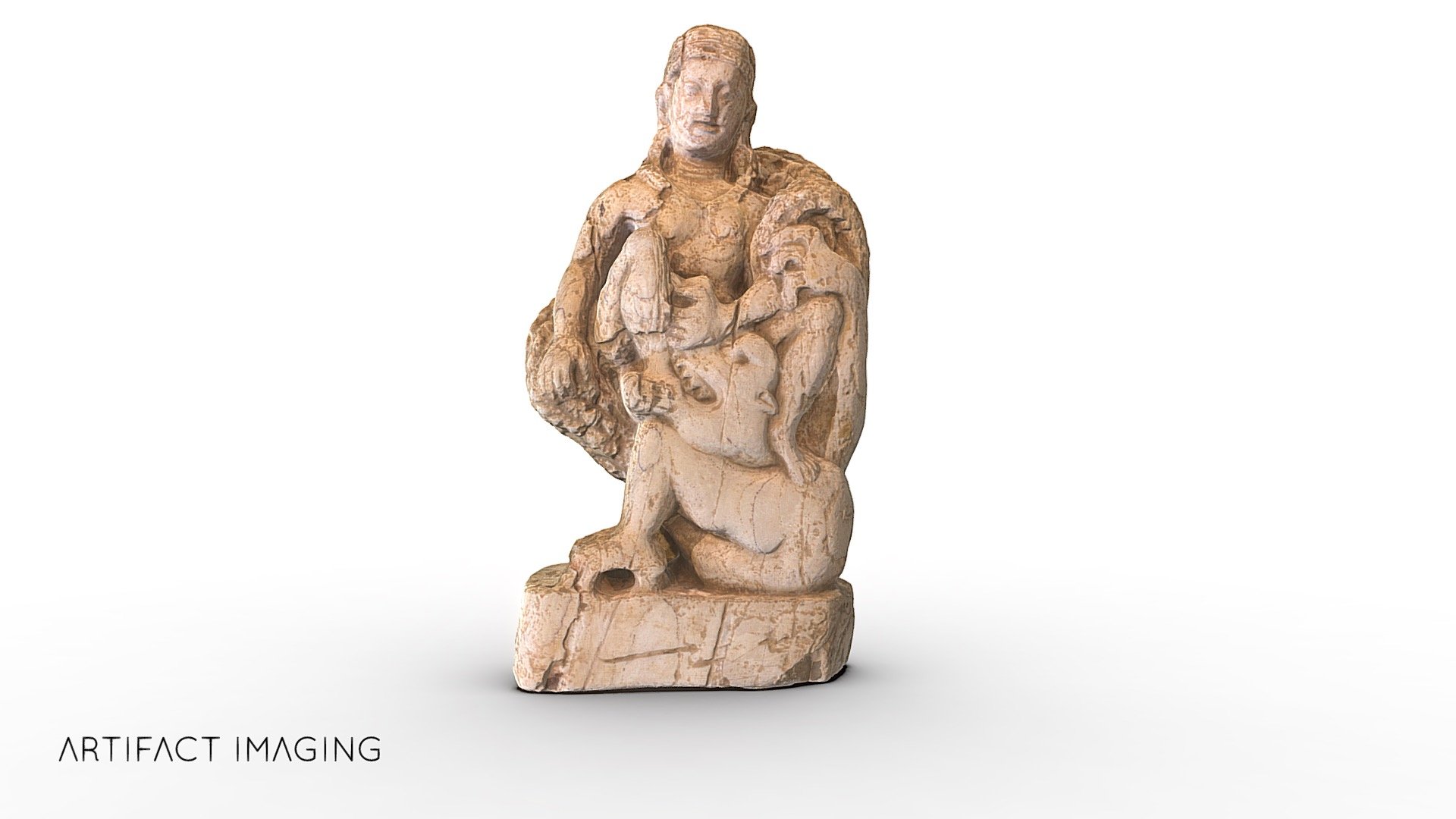 Hero fighting a dragon - 3D model by Titien Bartette I Artifact Imaging