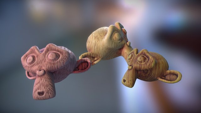 Advanced_Wood_Suzanne 3D Model