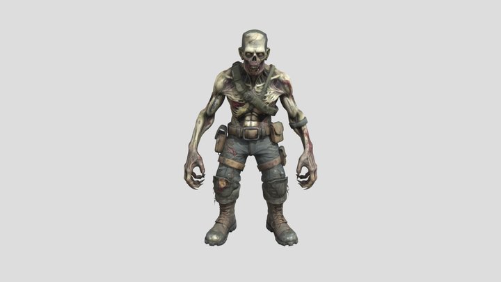 zombie miner 3D Model
