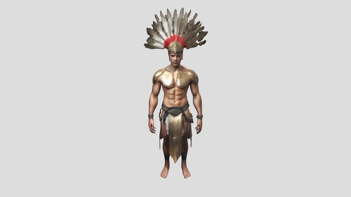 muscular man 3D Model