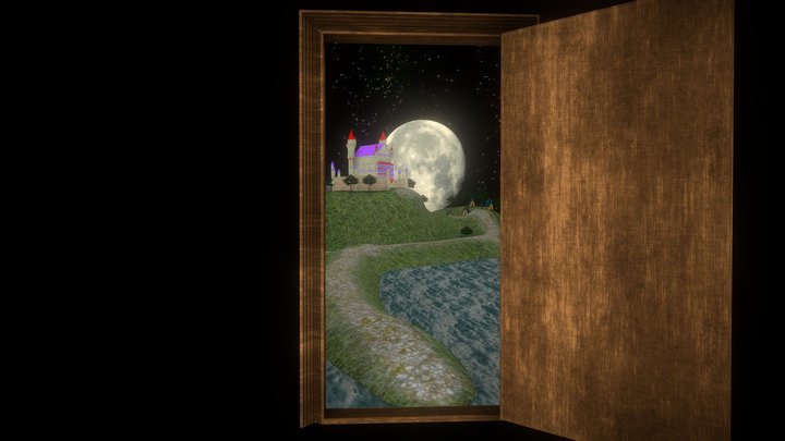 Night Castle Diorama 3D Model