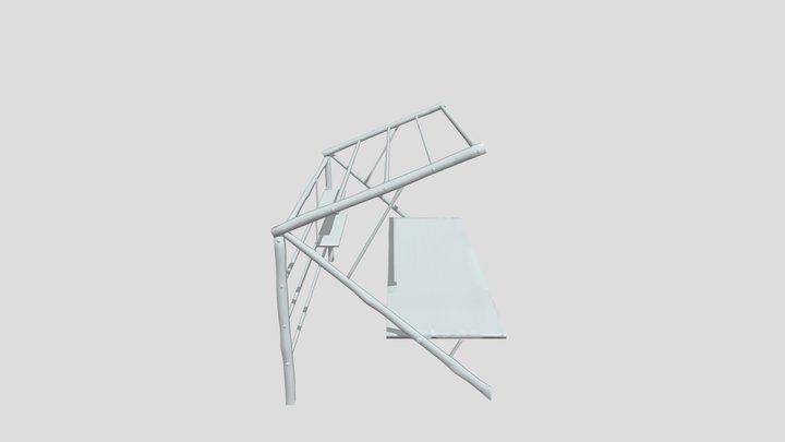 Market Stand Table 3D Model